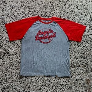 MLB Genuine Merchandise Angels Baseball Shirt Short Sleeve Tee Red Grey 2XL